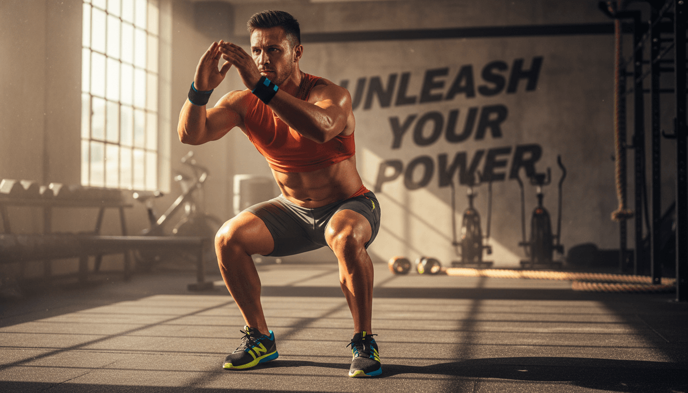 Fit person during an energetic workout showing vitality and movement