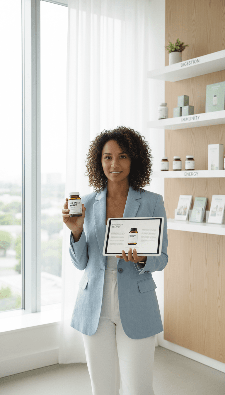 Wellness advisor reviewing product expertise